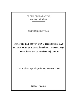 Quản trị rủi ro tín dụng hiệu quả tại Vietcombank