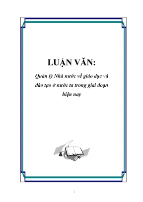 Quản lý nhà nước về giáo dục và đào tạo ở Việt Nam hiện nay