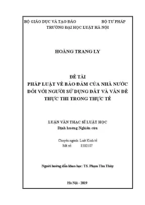 Bảo đảm của Nhà nước đối với người sử dụng đất: Thực thi