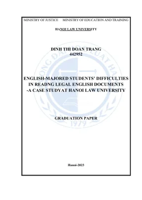 Khó Khăn Của Sinh Viên Chuyên Anh Khi Đọc Văn Bản Pháp Luật