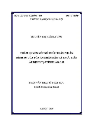 Thẩm quyền xét xử phúc thẩm hình sự tại Lào Cai: Luận