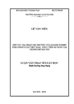 Thủ Tục Gia Nhập Thị Trường Doanh Nghiệp Tại Hà Nội Theo