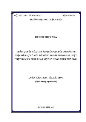 Thẩm quyền của Tòa án Quốc gia trong các vụ việc dân sự 
