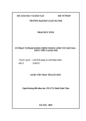 Xử Phạt Vi Phạm Hành Chính Trong Lĩnh Vực Đất Đai Tại Hà Nội