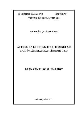 Án lệ trong xét xử tại toà án nhân dân tỉnh Phú Thọ: