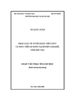 Pháp luật tuyển dụng viên chức tại huyện Cẩm Khê, Phú Thọ