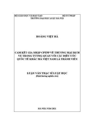 Cam Kết CPTPP và Thương Mại Dịch Vụ: So Sánh Với Các 