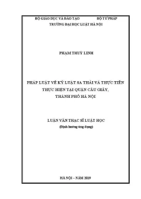 Kỷ Luật Sa Thải: Thực Tiễn Tại Quận Cầu Giấy, Hà Nội