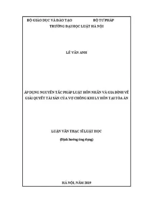 Giải quyết tài sản ly hôn theo pháp luật hôn nhân và gia