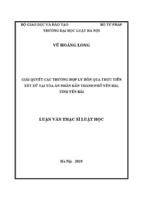 Giải Quyết Ly Hôn Qua Thực Tiễn Xét Xử Tại Yên Bái