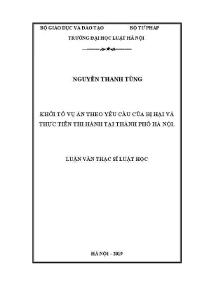 Khởi Tố Vụ Án Theo Yêu Cầu Bị Hại: Thực Tiễn Tại Hà Nội