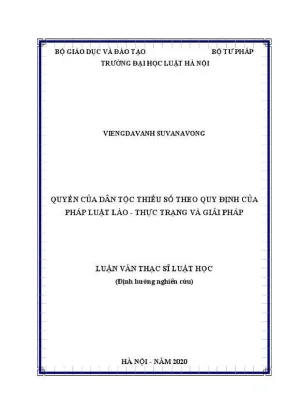 Quyền của dân tộc thiểu số theo pháp luật Lào: Thực