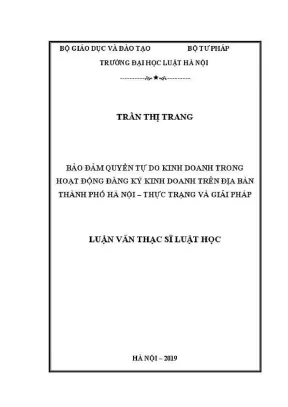 Giải pháp bảo đảm quyền tự do kinh doanh tại Hà Nội 