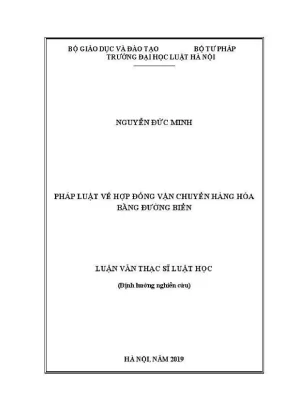 Nghiên cứu về pháp luật hợp đồng vận chuyển hàng hóa