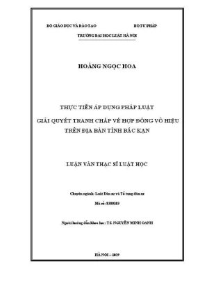 Giải Quyết Tranh Chấp Hợp Đồng Vô Hiệu Tại Bắc Kạn: Thực