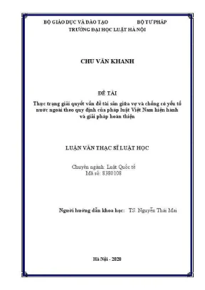 Giải quyết tài sản giữa vợ chồng có yếu tố nước ngoài