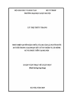 Bảo vệ quyền bào chữa cho bị cáo dưới 18 tuổi trong xét
