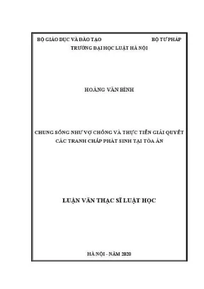 Giải Quyết Tranh Chấp Hôn Nhân: Luận Văn Thạc Sĩ Về