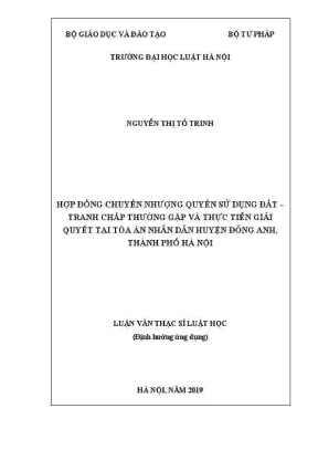 Giải quyết tranh chấp hợp đồng chuyển nhượng quyền sử