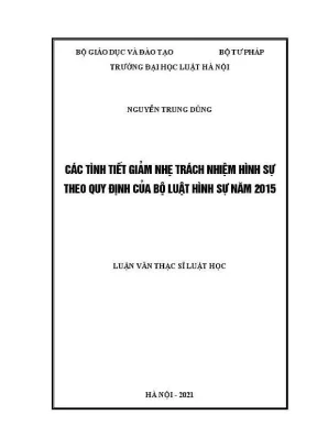Tình Tiết Giảm Nhẹ Trách Nhiệm Hình Sự Theo Bộ Luật Hình 