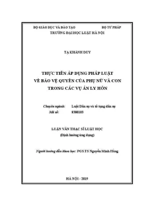 Bảo vệ quyền phụ nữ và trẻ em trong vụ án ly hôn: Thực