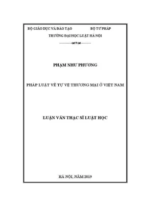 Nghiên cứu về tự vệ thương mại trong pháp luật Việt Nam