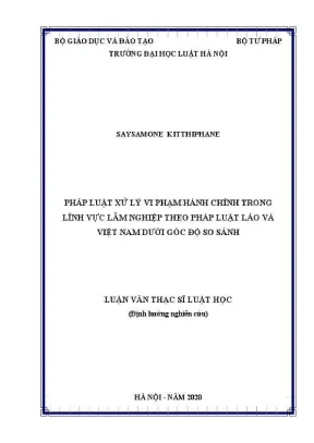 So sánh pháp luật xử lý vi phạm hành chính trong lĩnh