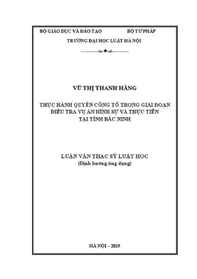 Thực hành quyền công tố trong điều tra hình sự tại Bắc Ninh