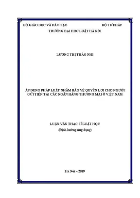 Bảo vệ quyền lợi người gửi tiền tại ngân hàng thương mại