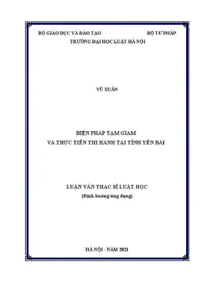 Biện pháp tạm giam và thực tiễn thi hành tại Yên Bái