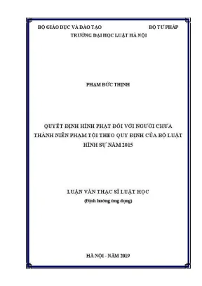 Hình phạt cho người chưa thành niên phạm tội theo Bộ