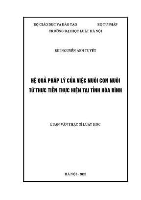 Hệ quả pháp lý của việc nuôi con nuôi tại tỉnh Hòa Bình
