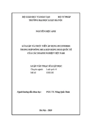 Nghiên cứu áp dụng Incoterms trong hợp đồng mua bán hàng 