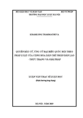 Nghiên cứu quyền bầu cử đại biểu Quốc hội tại Lào: Thực