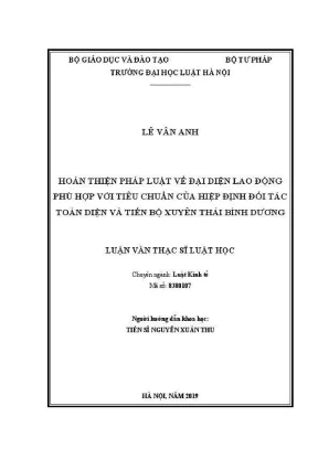 Hoàn thiện pháp luật đại diện lao động theo tiêu chuẩn CPTPP