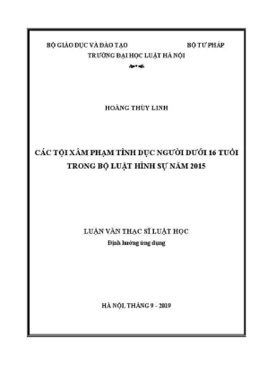 Tội xâm phạm tình dục người dưới 16 tuổi theo bộ luật