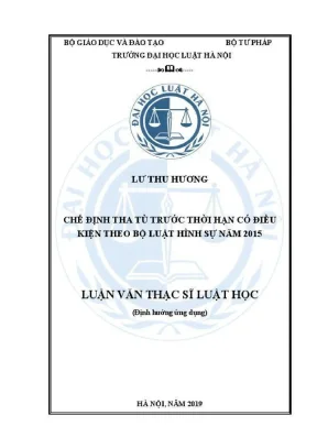Chế định tha tù trước thời hạn có điều kiện theo Bộ luật