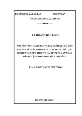 Nguyên Tắc Độc Lập của Thẩm Phán và Hội Thẩm trong Tố 