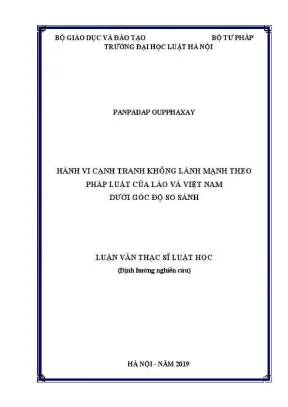 So sánh pháp luật về hành vi cạnh tranh không lành mạnh