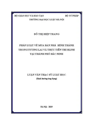 Nghiên cứu pháp luật mua bán nhà ở hình thành trong