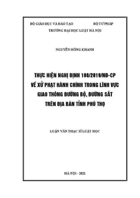Nghiên cứu về xử phạt hành chính trong giao thông tại