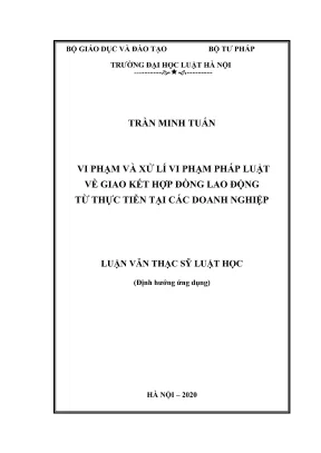 Xử lý vi phạm hợp đồng lao động: Thực tiễn tại doanh