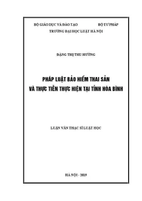 Nghiên cứu pháp luật bảo hiểm thai sản tại tỉnh Hòa Bình