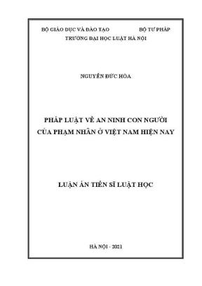 An Ninh Con Người của Phạm Nhân tại Việt Nam: Nghiên Cứu 