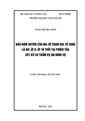 Bảo đảm quyền lợi cho người dưới 18 tuổi trong tố tụng