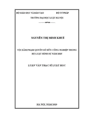 Tội xâm phạm quyền sở hữu công nghiệp trong bộ luật hình