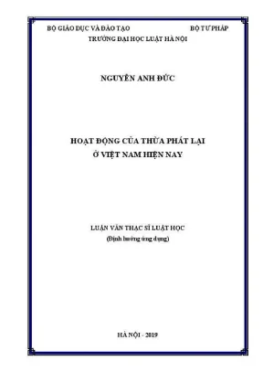 Hoạt động của thừa phát lại tại Việt Nam: Thực trạng và