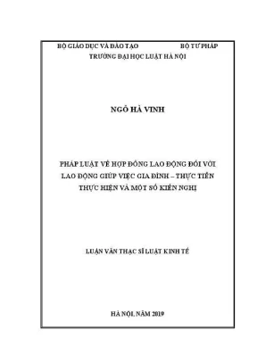 Nghiên cứu hợp đồng lao động cho lao động giúp việc gia