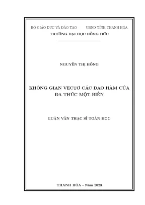 Đạo Hàm Đa Thức Một Biến Trong Không Gian Vectơ