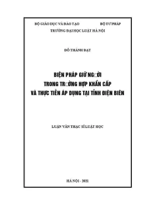 Biện pháp giữ người trong trường hợp khẩn cấp tại Điện Biên